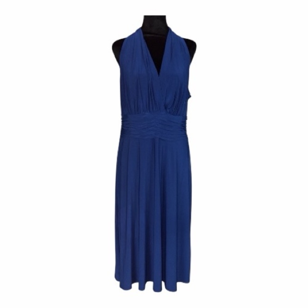 Evan Picone Women’s Sleeveless Royal Blue Midi Dress Size 16 - Picture 8 of 8